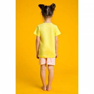 Пижама для девочки "Twinkle Rabbit", рост 104-110 см, цвет жёлтый/розовый