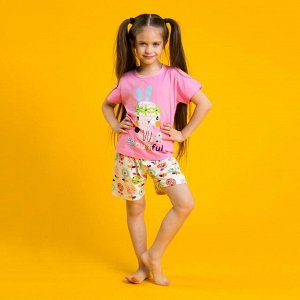 Пижама для девочки "Beautiful", рост 104-110 см, цвет розовый