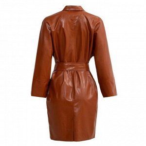 Платье женское MINAKU: Leather look цвет рыжий