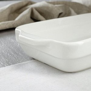 Противень для запекания керамический, белый, 28 см х 17 см х 6 см