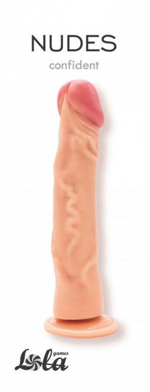 Lola Games Фаллос Nudes Confident, 17 см, Ø 4 см, телесный