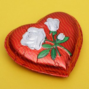 Шоколадная фигура "Сердце с розой", 60 г
