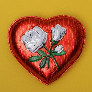 Шоколадная фигура "Сердце с розой", 60 г
