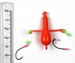 Снасть на навагу, камбалу JpFishing Снеговик (20гр. 1 шт, Orange UV)