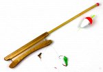 Удочка зимняя c поплавком #5 JpFishing 30/20Б (30м, 0.30мм, 20гр, буракури 20гр, Green UV)