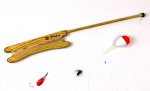 Удочка зимняя с поплавком JpFishing 23/14 (23см, п-15гр, 30м, 0.3мм, буракури 14гр, Orange UV)