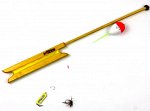 Удочка на навагу, камбалу #4 JpFishing (30м, 0.285мм, bamboo tip, 15гр, булер 14гр, Terracott/Silver UV)