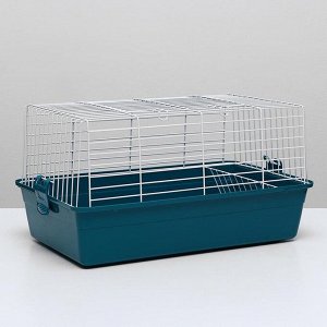 Клетка для кроликов, 60 х 36 х 32 см, бирюзовый