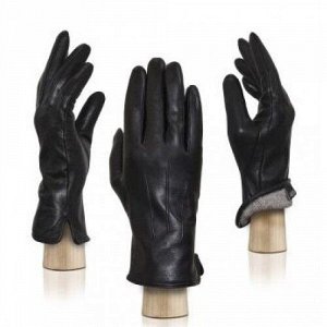 Женские кожаные перчатки цвет черный
