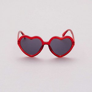 Солнцезащитные очки в форме сердца - розовый