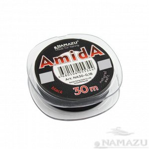 Леска Namazu "Amida", L-30 м, d-0,1 мм, test-1,50 кг, угольно-черный (уп. 10 шт.)/600/