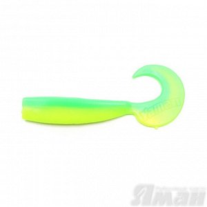 Твистер YAMAN Lazy Tail Shad, р.5 inch цвет #30 - Lime Chartreuse (уп. 4 шт.)