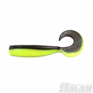 Твистер YAMAN Lazy Tail Shad, р.9 inch цвет #32 - Black Red Flake/Chartreuse (уп. 2 шт.)