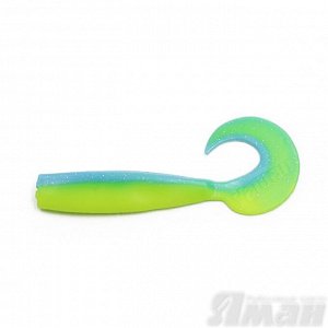 Твистер YAMAN Lazy Tail Shad, р.5 inch цвет #18 - Ice Chartreuse (уп. 4 шт.)