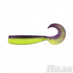 Твистер YAMAN Lazy Tail Shad, р.5 inch цвет #26 - Violet Chartreuse (уп. 4 шт.)