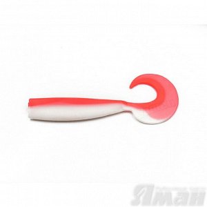 Твистер YAMAN Lazy Tail Shad, р.9 inch цвет #27 - Red White (уп. 2 шт.)