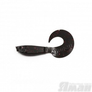 Твистер YAMAN Mermaid Tail, р.5 inch цвет #31 - Black Red Flake (уп. 5 шт.)