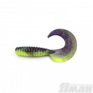 Твистер YAMAN Spiral, р.6 inch, цвет # 26 - Violet Chartreuse (уп. 4 шт.)