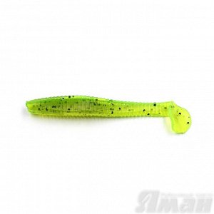 Виброхвост YAMAN Flatter Shad, р.4 inch, цвет #10 - Green pepper (уп. 5 шт.)