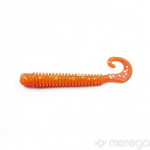 Твистер-червь MEREGA Hooky Tail (съедобная), р.65 мм, вес 1,5 г, цвет M15, креветка (уп.10 шт)/200/