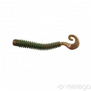 Твистер-червь MEREGA Hooky Tail (съедобная), р.65 мм, вес 1,5 г, цвет M34, креветка (уп.10 шт)/200/