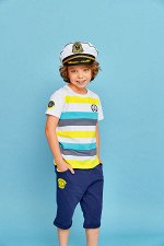 Фуфайка (футболка) д/мал Juno SS21BJ614 Sea adventure белый