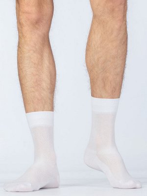 Классические летние эластичные мужские носки из хлопка (сеточка)