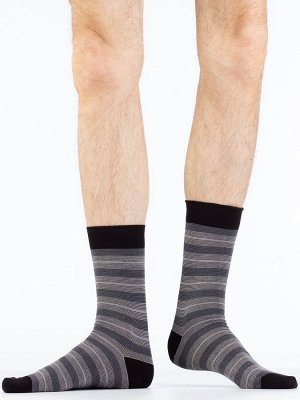 лассические гладкие эластичные всесезонные мужские носки в полоску