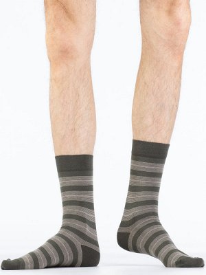 лассические гладкие эластичные всесезонные мужские носки в полоску