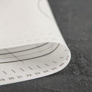 Коврик армированный с разлиновкой KONFINETTA, 40x50 см, 0,44 мм, цвет белый