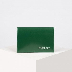 Обложка для паспорта, цвет зелёный, гладкий 3504118