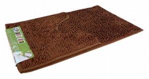 Набор ковриков для ванной ЛАПША - коричневый 2 пр. р-р 80х50 и 40х50