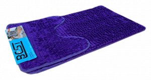 Набор ковриков для ванной ЛАПША - фиолетовый 2 пр. р-р 80х50 и 40х50