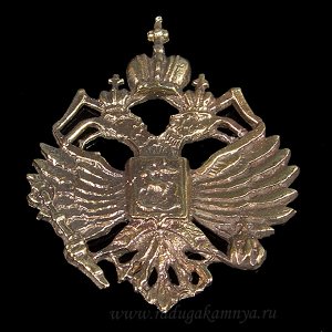 Герб России литой из бронзы 55*65мм