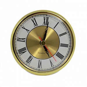 Механизм капсульный часовой, циферблат белый/золотистый, посадочный  диаметр 76-82мм, 65гр.
