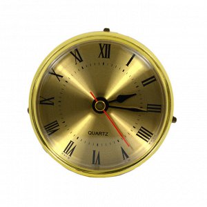 Механизм капсульный часовой, циферблат золотистый, посадочный  диаметр 58-66мм, 55гр.