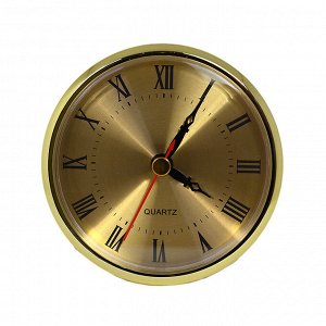 Механизм капсульный часовой, циферблат золотистый, посадочный  диаметр 76-82мм, 65гр.