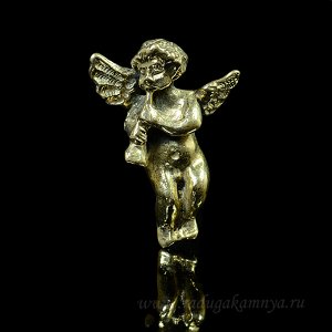 Накладка Ангел с дудочкой из бронзы 29*40мм