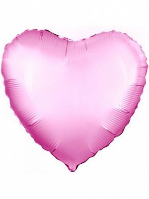 Фольга шар Сердце 18"/45 см металлик Pink Россия