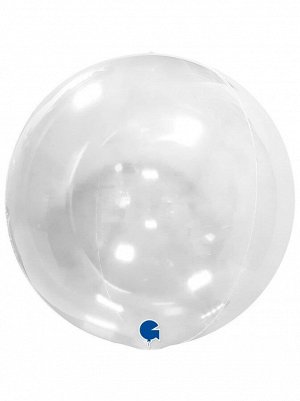 Фольга шар Сфера Deco BUBBLE 18"/45 см прозрачный кристалл