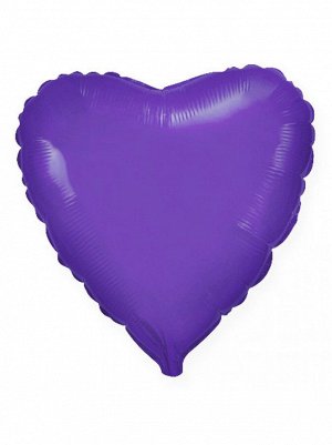Фольга шар Сердце 18"/46 см металлик фиолетовый FM Испания