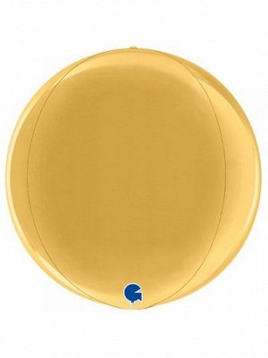 Фольга шар 3D Сфера 15" Металлик Gold 5 Grabo