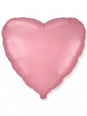 Фольга шар Сердце 18"/45 см Cатин Pink Flexmetall