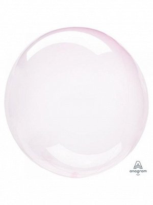 Фольга шар Сфера BUBBLE б/рис 18" Кристалл Light Pink Anagram