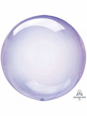 Фольга шар Сфера BUBBLE б/рис 18" Кристалл Purple Anagram