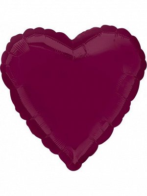 Фольга шар Сердце 18"/46 см пастель ягодный Anagram