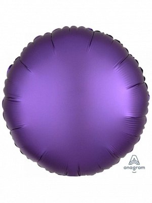Фольга шар Круг 19"/47,5 см сатин Purple Royale Anagram