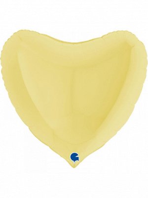 Фольга шар Сердце 36"/91 см пастель Matte Yellow Grabo