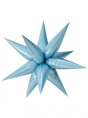 Фольга шар Фигура Звезда составная цвет синий 26"/66 см Китай