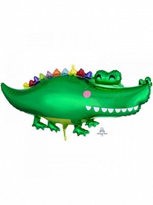 Фольга шар фигура Крокодил Р35 19"/48 см